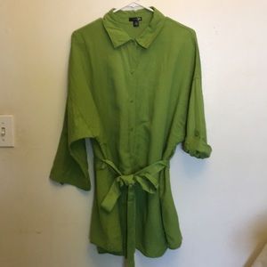 East 5th Woman Linen Rayon Blend Button down 1X